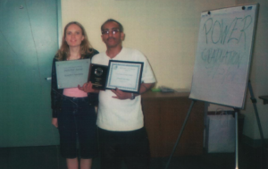 JEN & JOE C. AT POWER ACADEMY GRADUATION, 2001